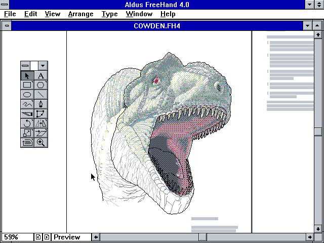 Aldus Freehand 4.0 - Preview